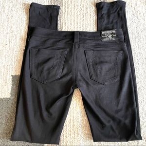 TRUE RELIGION BLACK STELLA STRETCHY PANTS 28